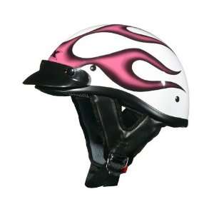  AFX FX 70 Beanie Flame Half Helmet Small  Pink 