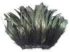 15 black iridescent rooster tails craft feather 8 10 l