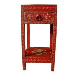  Rustic Distressed Hand Painted Bed Side End Table Nightstand 