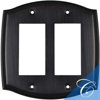 Oil Rubbed Bronze Double Decora GFI Switch Wall Plate  