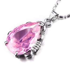   Crystal Drop October Birthstone Pendant Necklace Pugster Jewelry