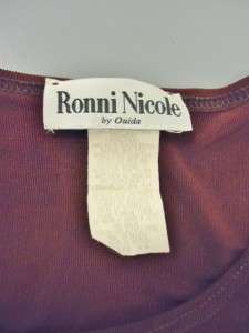   Pc Slinky Chestnut Brown Stretch Knit Dress ~ RONNIE NICOLE ~ Size 14
