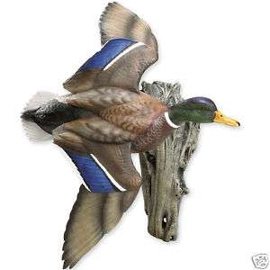 Mallard Wall Mount Flying Duck Hunting Sculpture Decoy  