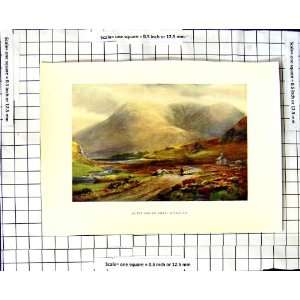   C1850 C1930 Colour Print View Pass Delphi Killary Bay