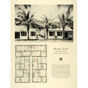  1926 Print Howard Major Alley Palm Beach Home Architect 