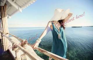 Womens Wide Large Brim Summer Beach Sun Hat Straw Beach Derby Cap 