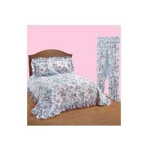  Ruffled Plisse Bedspread Collection   2 Curtain Panels (80 