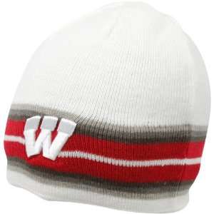  Top of the World Wisconsin Badgers White Nordic Striped 
