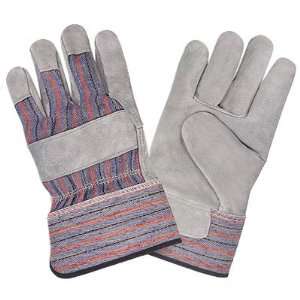 Striped Canvas, Shoulder Leather Palm, 2.5 Safety Cuff Gloves (QTY/12 