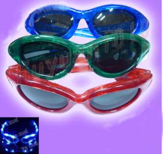 LED Fashion Plastic Sunglasses rave Glow Light Glasses  
