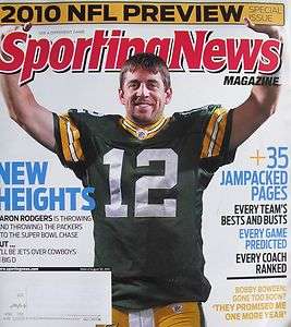 AARON RODGERS   GREEN BAY PACKERS 8/30/10 Sporting News 2010 NFL 