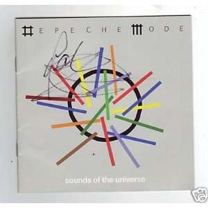  DEPECHE MODE signed *SOUNDS OF THE UNIVERSE* cd cover 