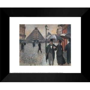  FRAMED Art 15x18 Paris, A Rainy Day, 1877