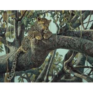  Robert Bateman   Leopard in a Sausage Tree Artists Proof 