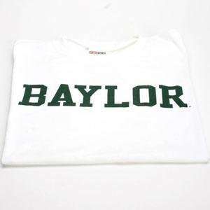  Baylor T shirt   Block Print, White   Large Sports 