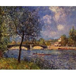  Oil Painting Rowers Alfred Sisley Hand Painted Art