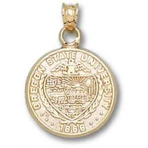  Oregon State Beavers Solid 10K Gold Seal Pendant Sports 