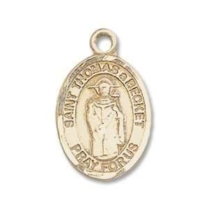  St. Thomas A Becket Small 14kt Gold Medal Jewelry