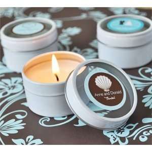   Round Travel Candle Tins   Baby Shower Gifts & Wedding Favors (Set of
