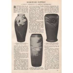  1914 Rookwood Pottery Mrs Bellamy Storer of Cincinnati 