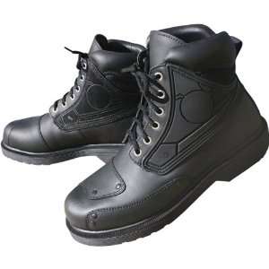   Rocket Orbit Womens Leather Touring Motorcycle Boots   Black / Size 9