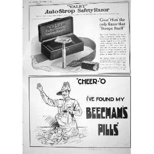  1916 Advertisement Auto Strop Razor Beechams Pills Hedges 