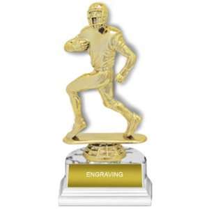  Football Figure 6 Participation Trophies Award WHITE BASE 