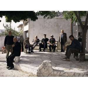  Men of the Village, Dhora, Cyprus Giclee Poster Print 
