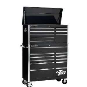 19 Drawer Professional Rolling Tool Cabinet Tool Chest Combo (Black)
