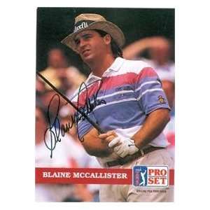  Blaine McCallister autographed Trading Card (Golf) Sports 