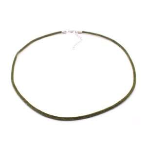  Bleek2Sheek Olive Green Velvet Necklace Cord (Pack of 2 