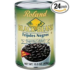 Roland Black Beans, 15.5 Ounce Can (Pack of 24)  Grocery 