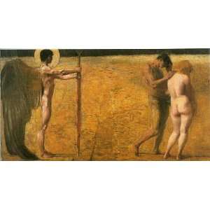   Oil Reproduction   Franz Von Stuck   24 x 12 inches   Paradise Lost