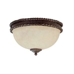 Capital Lighting 2193WB 2 Light Highlands Flush Mount, Weathered Brown 