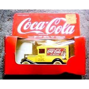  Coca Cola Die Cast Metal Yellow Delivery Truck Toy Vehicle 