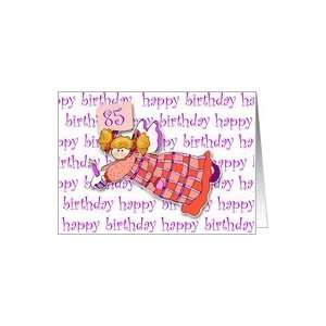  85 Years Old Cupcake Angel Birthday Card Toys & Games