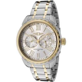   002 Two Tone Stainless Steel Silver Dial Day Watch 722631074891  