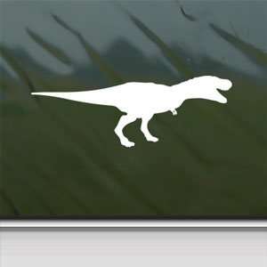  T Rex Jurassic Park White Sticker Dinosaur Laptop Vinyl 