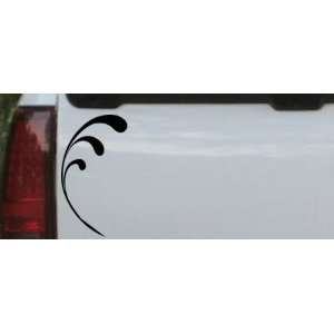   .9in    3 Leaf Swirl Car Window Wall Laptop Decal Sticker Automotive