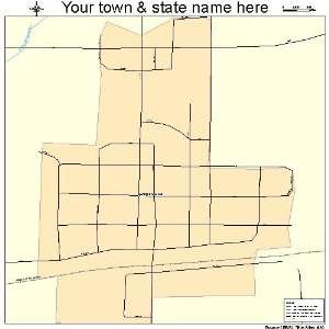  Street & Road Map of Russellville, Indiana IN   Printed 