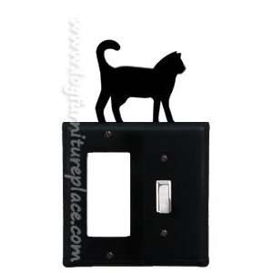  Wrought Iron Cat Double GFI/Switch Cover
