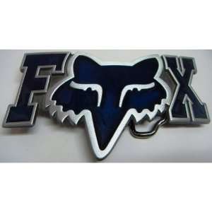  FOX RACING Logo Blue Letters Belt Buckle 