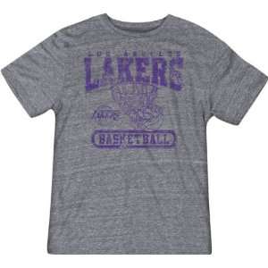  Los Angeles Lakers Tri Blend Way Back Distressed Logo T 