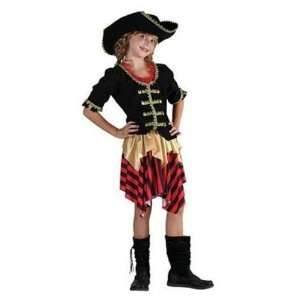  Pirate Buccaneer Girl Childs Fancy Dress Costume & Hat   M 