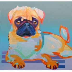  Pug Painting on Canvas (giclee) 20x20