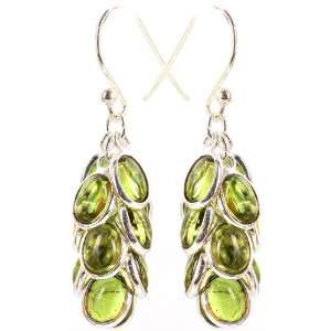  Peridot Bunch Earrings   Sterling Silver 