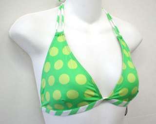 RAMPAGE Green Halter Bikini Top Swimsuit L Cup B C  