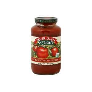  Muir Glenn Organic Pasta Sauce, Chunky Tomato & Herb, 25.5 