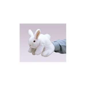   Folkmanis Puppets WHITE BUNNY RABBIT Plush Hand Puppet Toys & Games