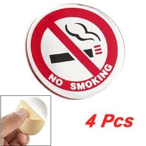  Amico Auto Car 4 Pcs Soft Plastic No Smoking Sign Stickers 
